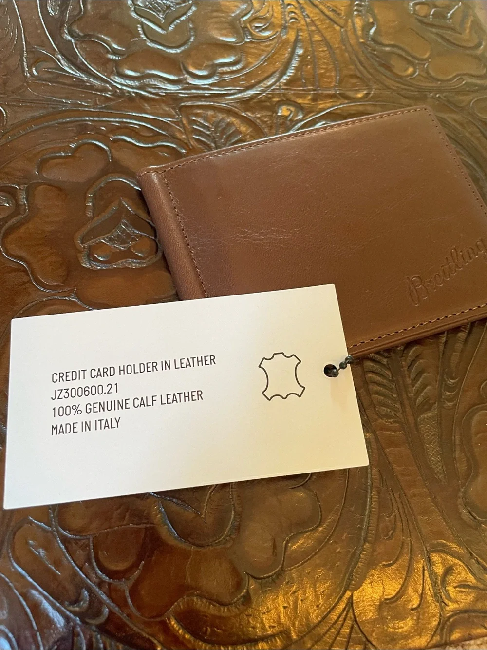 Breitling Brown Leather Bifold Wallet
